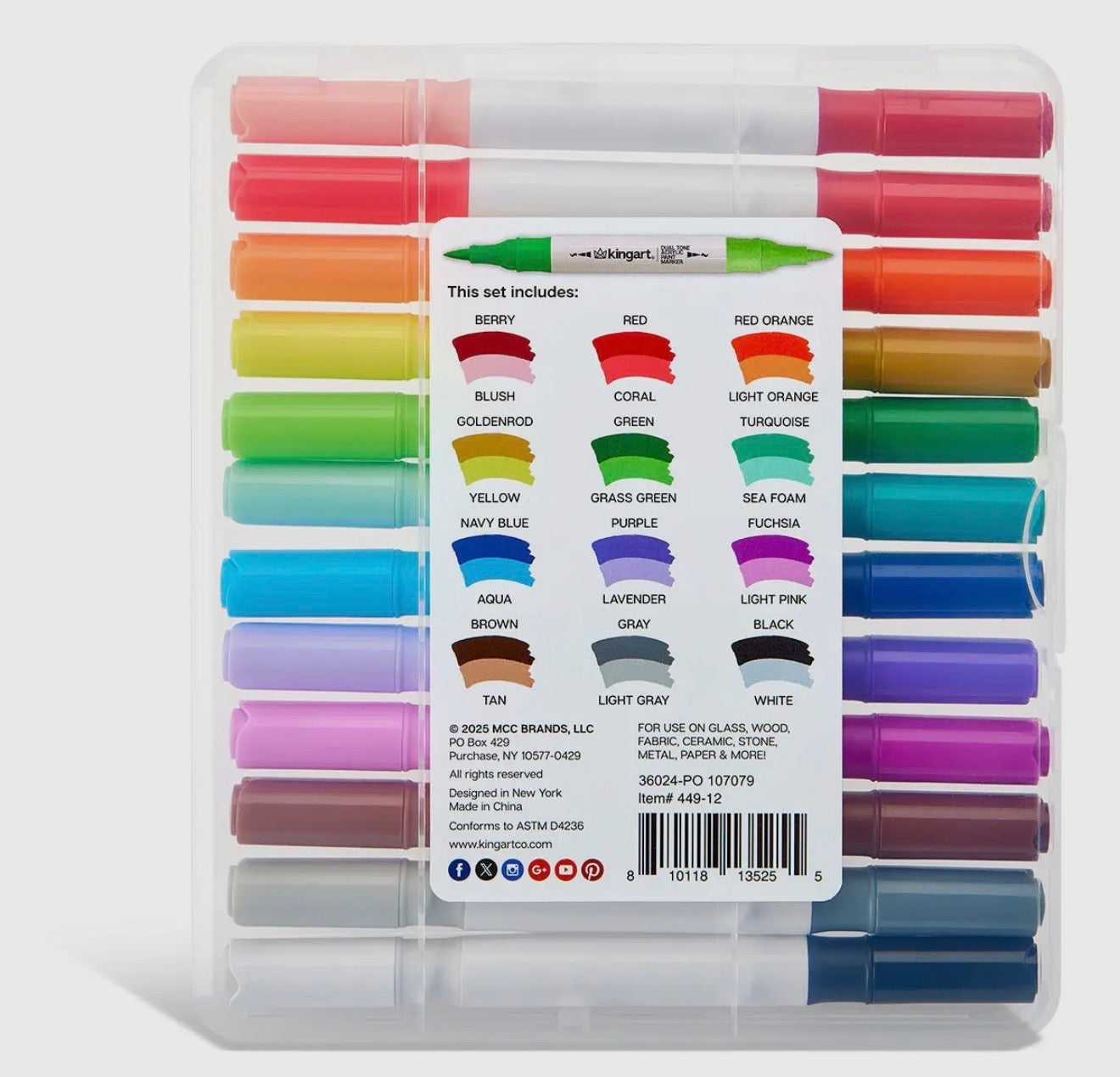 Dual tone Acrylic Markers – Peaches Stationery Post
