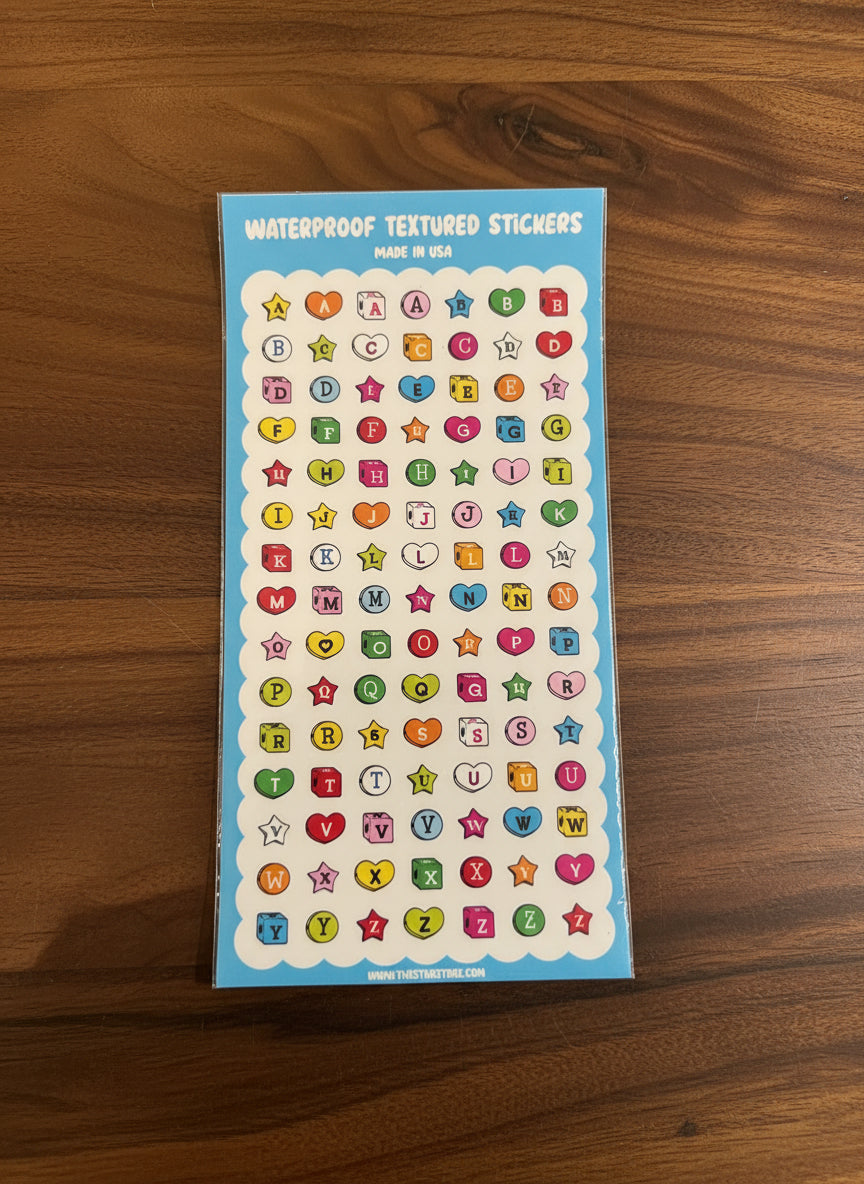 Waterproof Textured Sticker Sheet