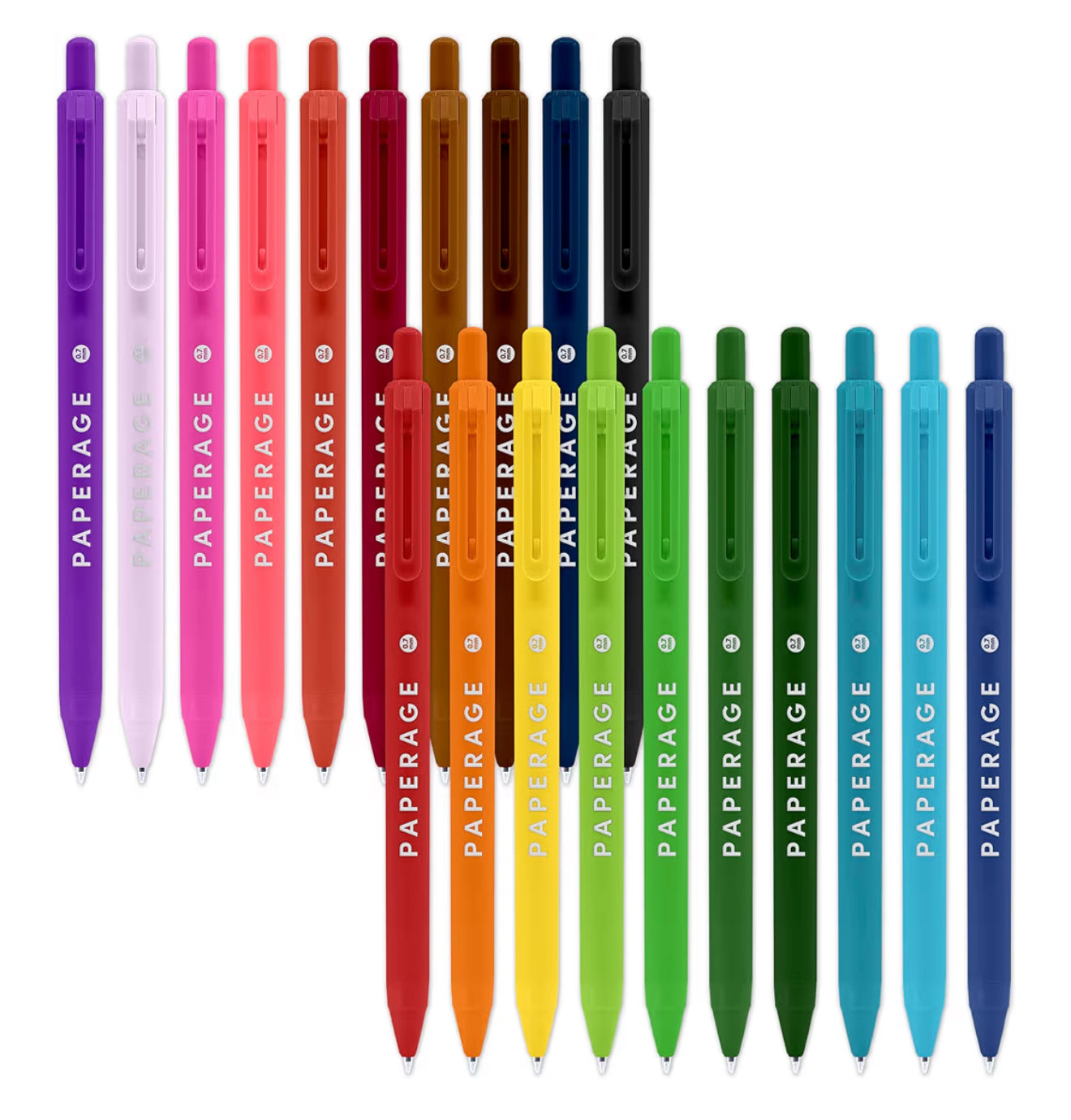 Paperage 20pk gel pens .7mm