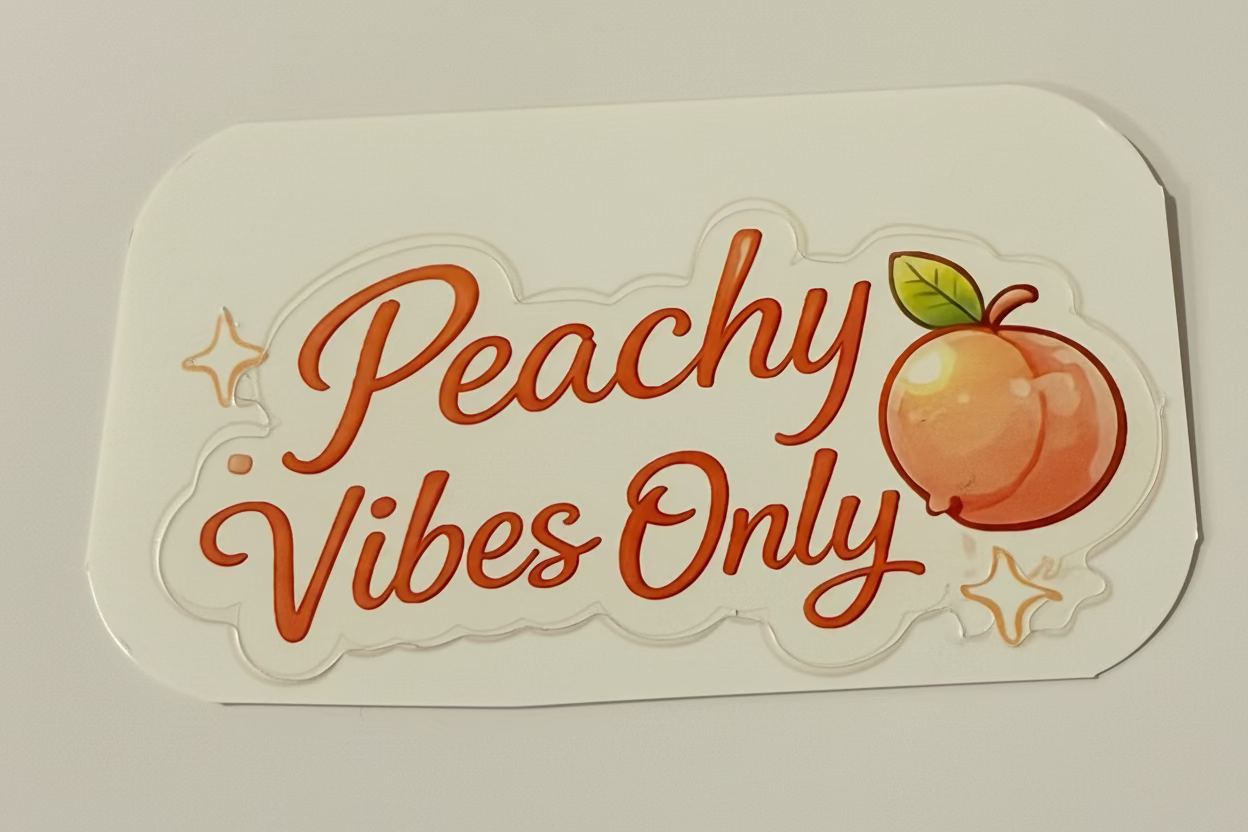 Peachy Vibes Sticker