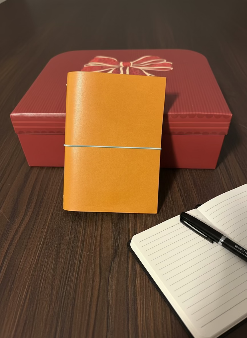 Italian Leather Journal Jackets Peach Sprout 4.25x6.75cm 11mm x 15mm